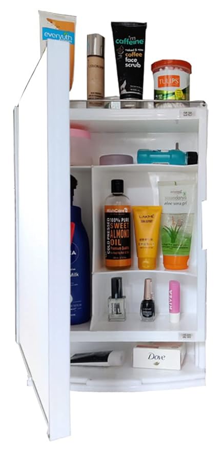 URBAN CHOICE storage washbasin rack and shelf Polypropylene Wall Shelf  (Number of Shelves - 6, White)